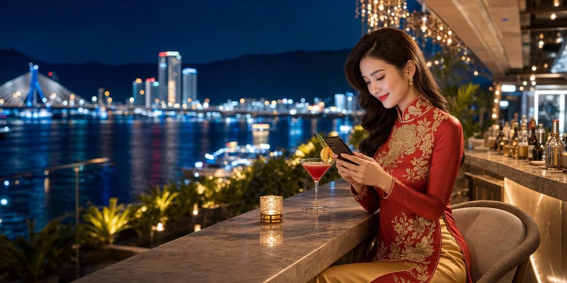 Người dùng Đà Nẵng chơi casino trên điện thoại tại bãi biển
